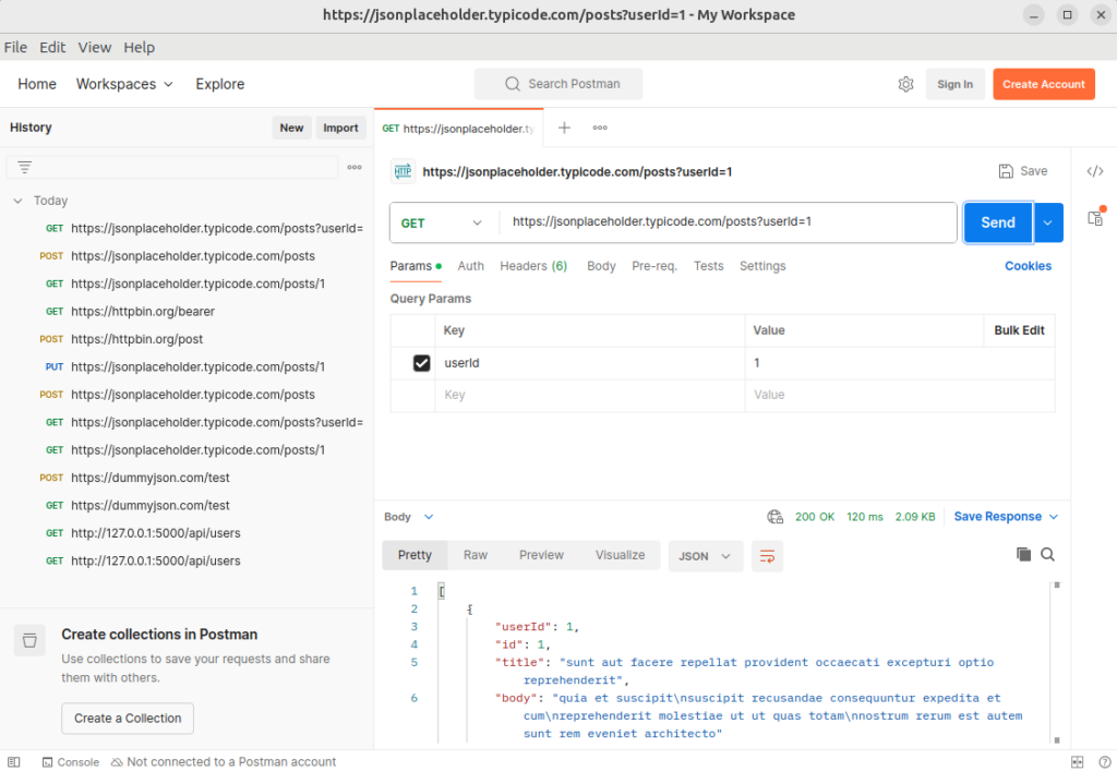 Postman GET Example with Parameter