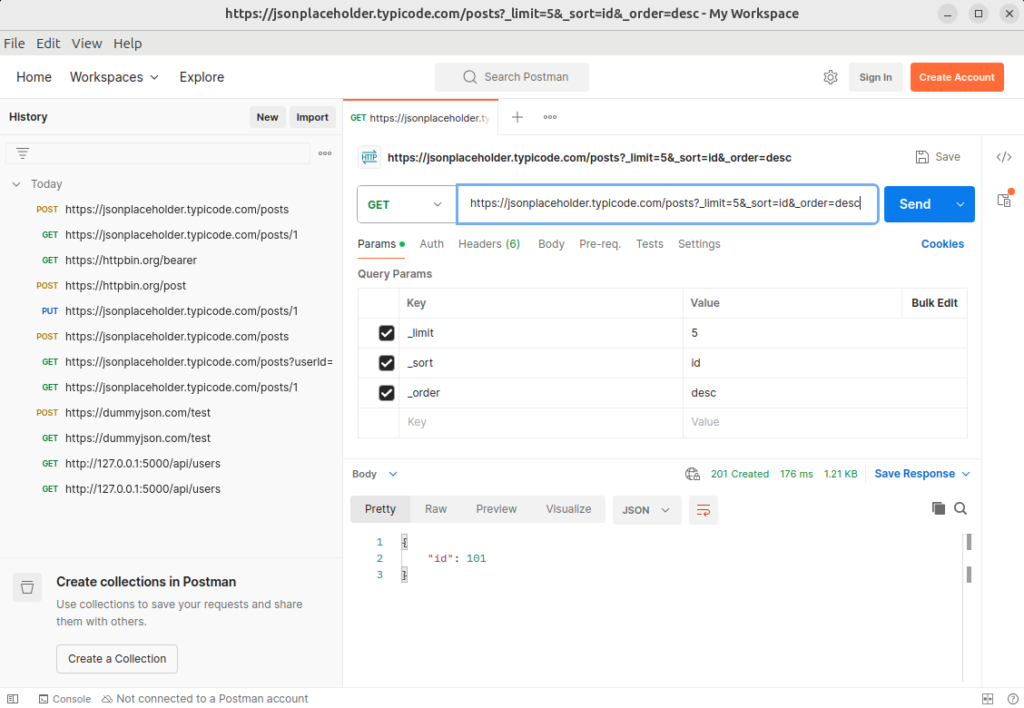 Postman GET Example with Query Parameters
