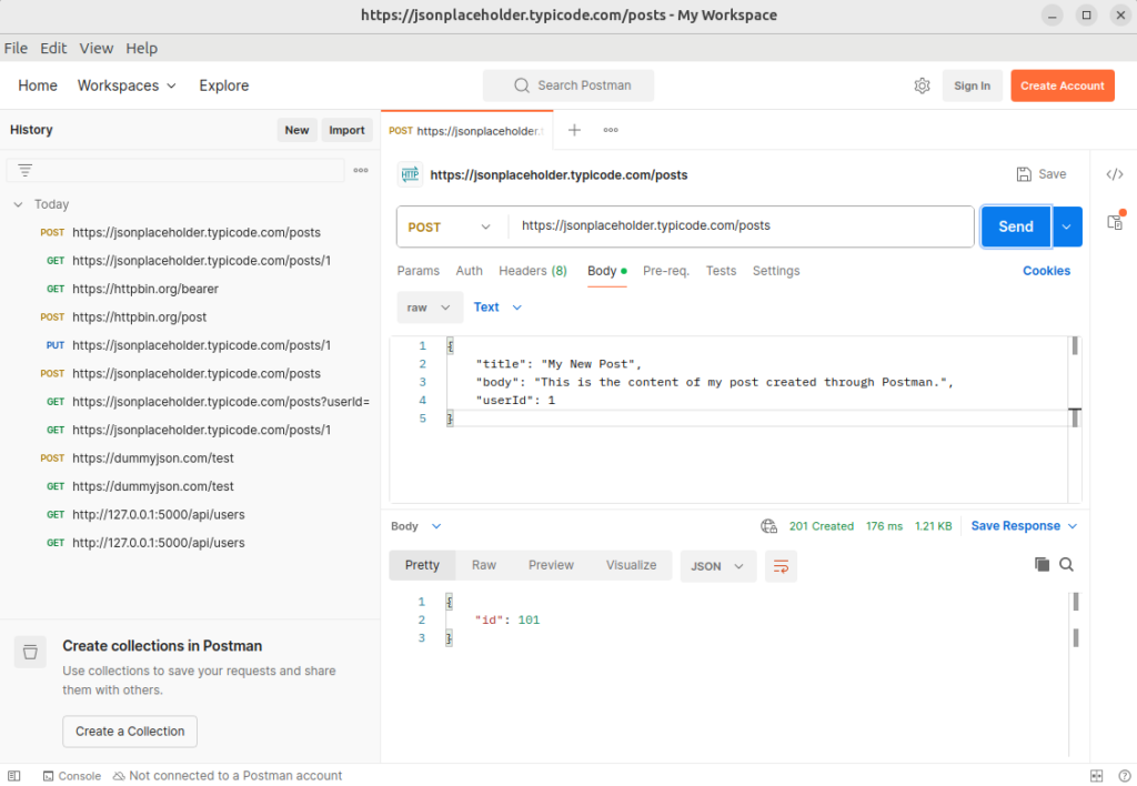 Postman POST Request Example
